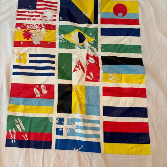 Women’s White Short Sleeve Tee flags country America Greece shirt world unisex - Picture 9 of 12